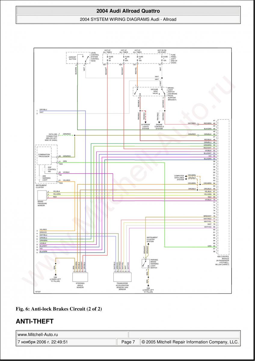 Audi A6 Wiring Diagrams