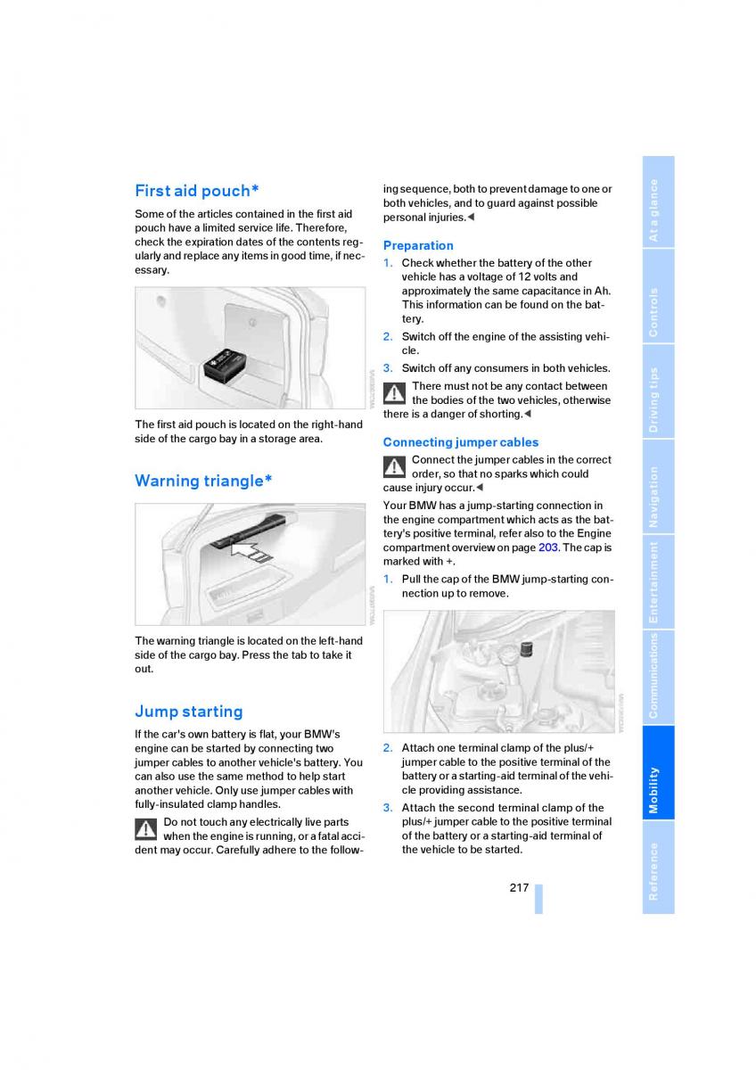 M Power M3 owners manual / page 219