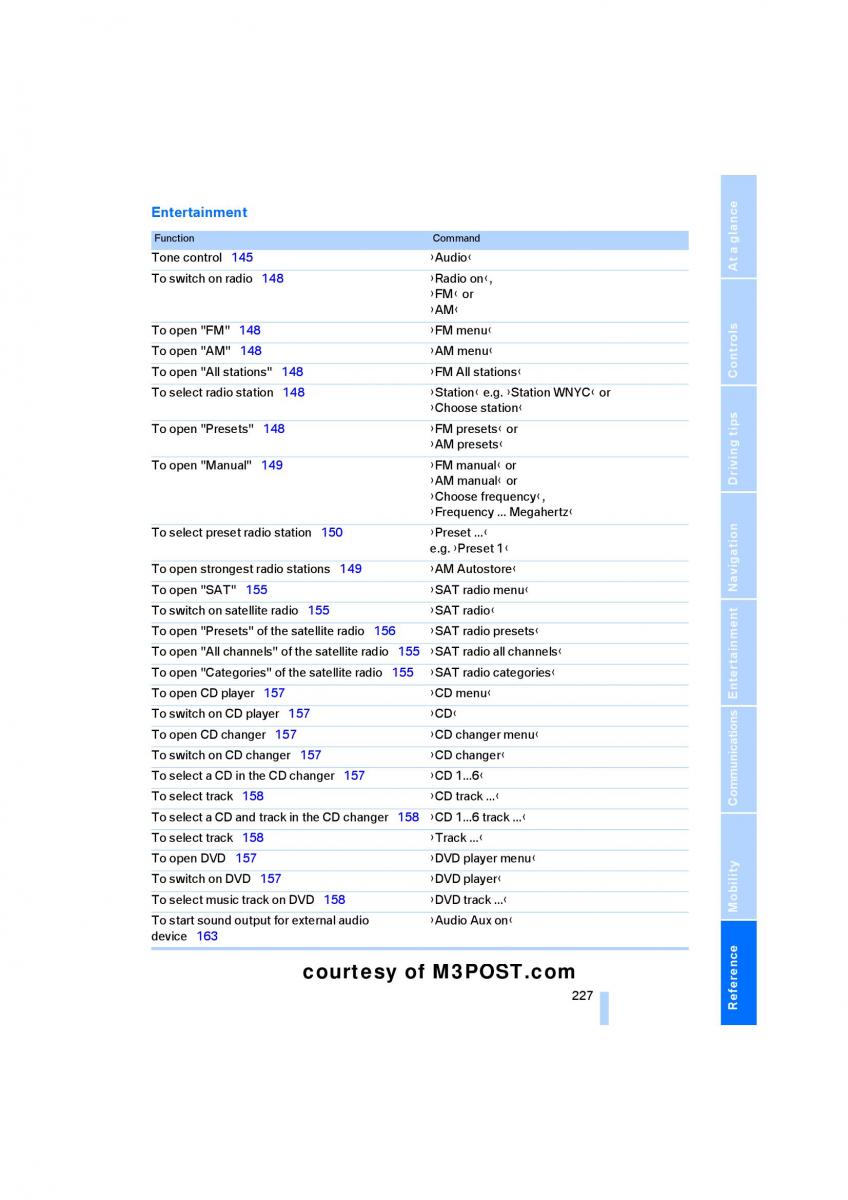 manual  M Power M3 owners manual / page 229