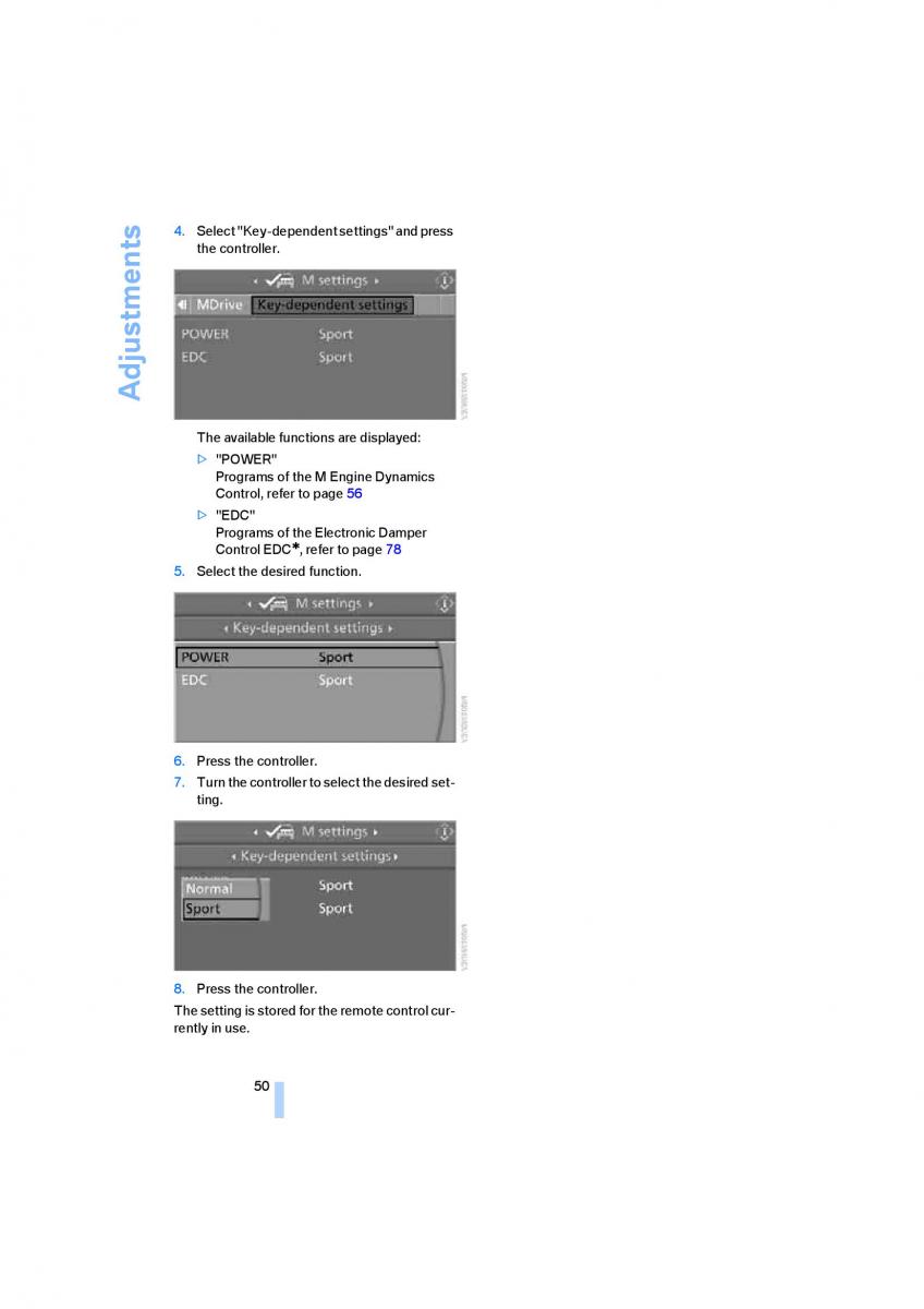 M Power M3 owners manual / page 52