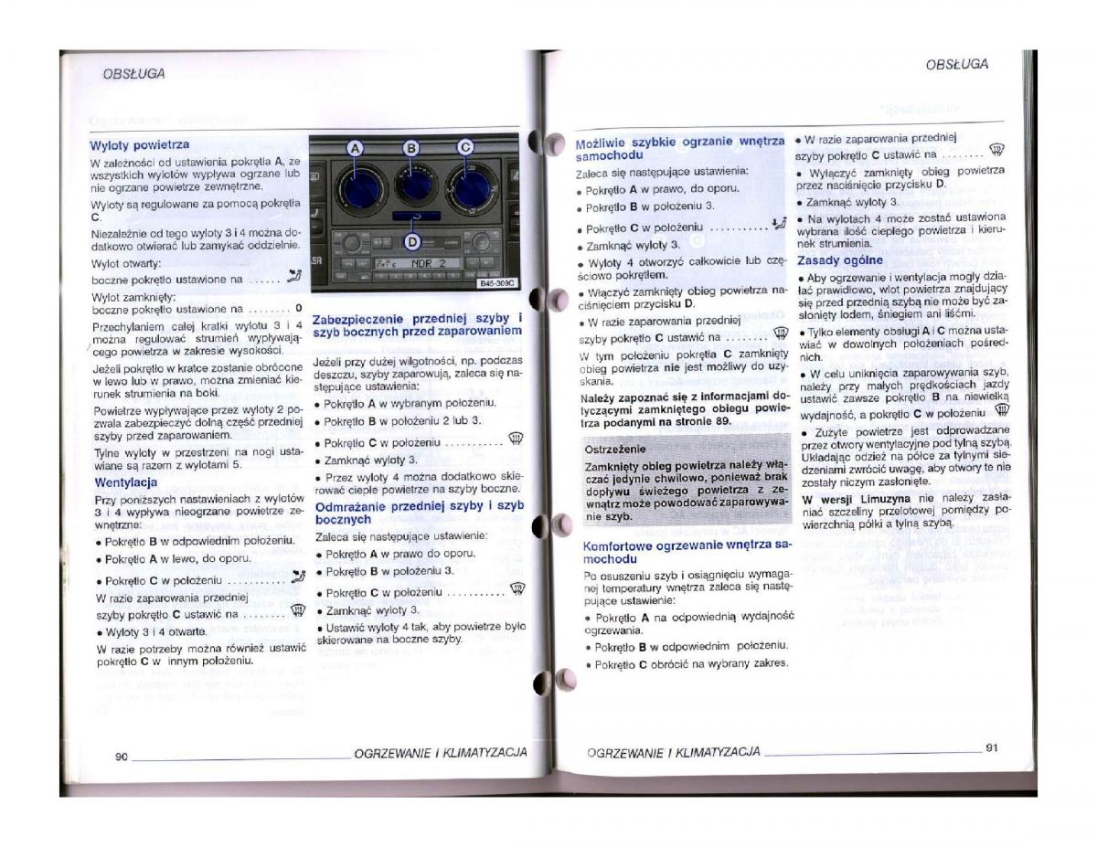 instrukcja obsługi  instrukcja obslugi VW Passat B5 / page 62