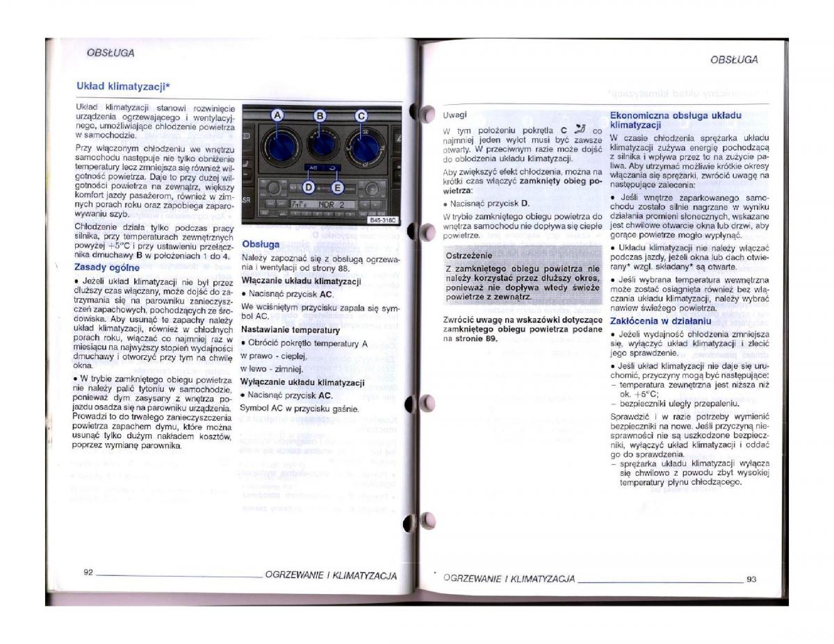 instrukcja obsługi  instrukcja obslugi VW Passat B5 / page 63