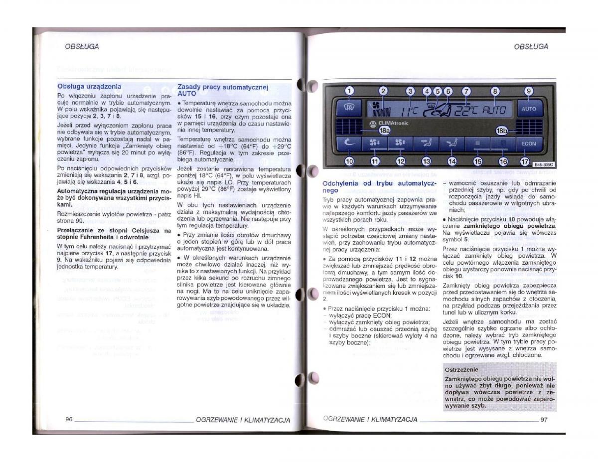 instrukcja obsługi  instrukcja obslugi VW Passat B5 / page 65