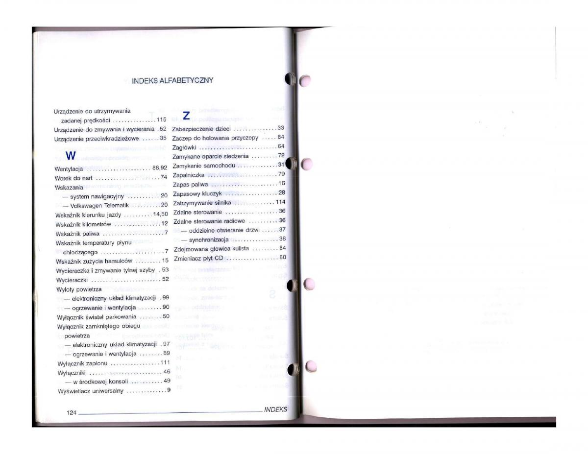 instrukcja obsługi  instrukcja obslugi VW Passat B5 / page 79