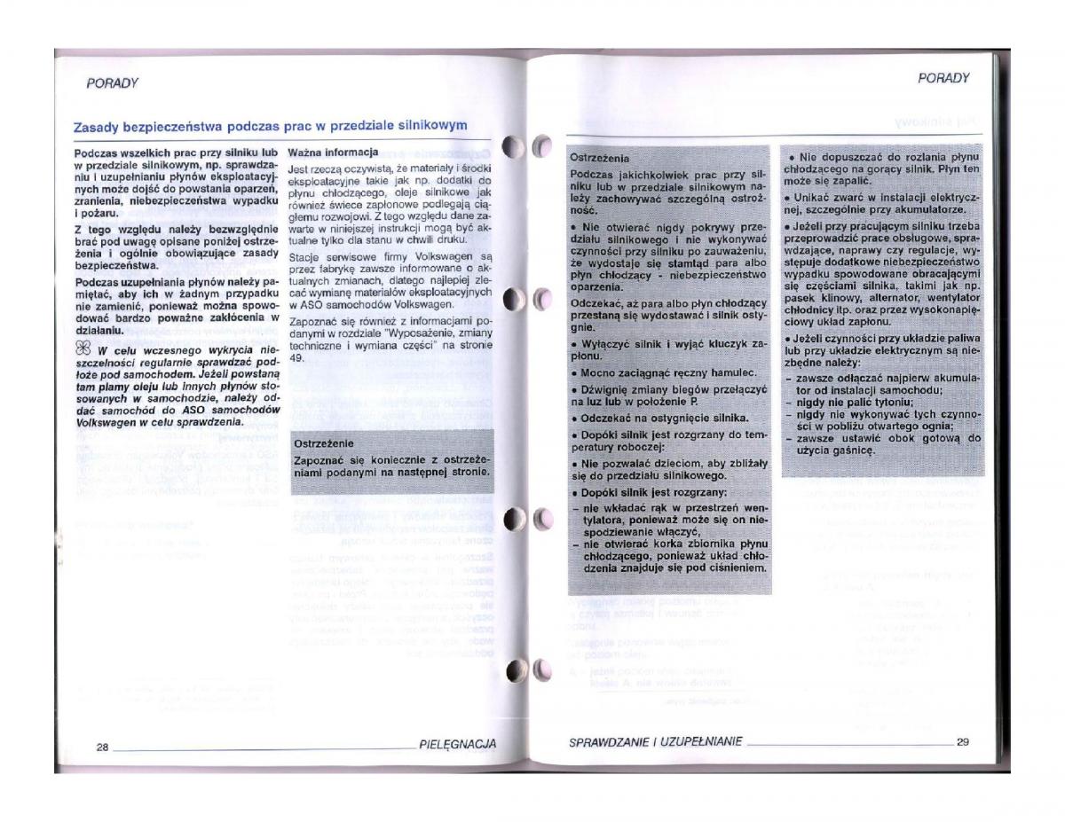 instrukcja obsługi  instrukcja obslugi VW Passat B5 / page 94