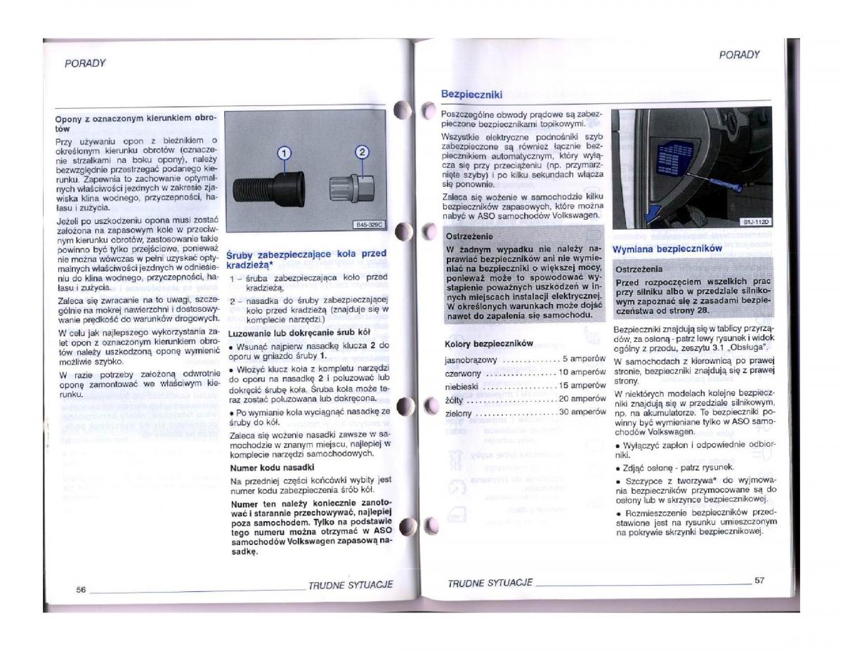 instrukcja obsługi  instrukcja obslugi VW Passat B5 / page 108