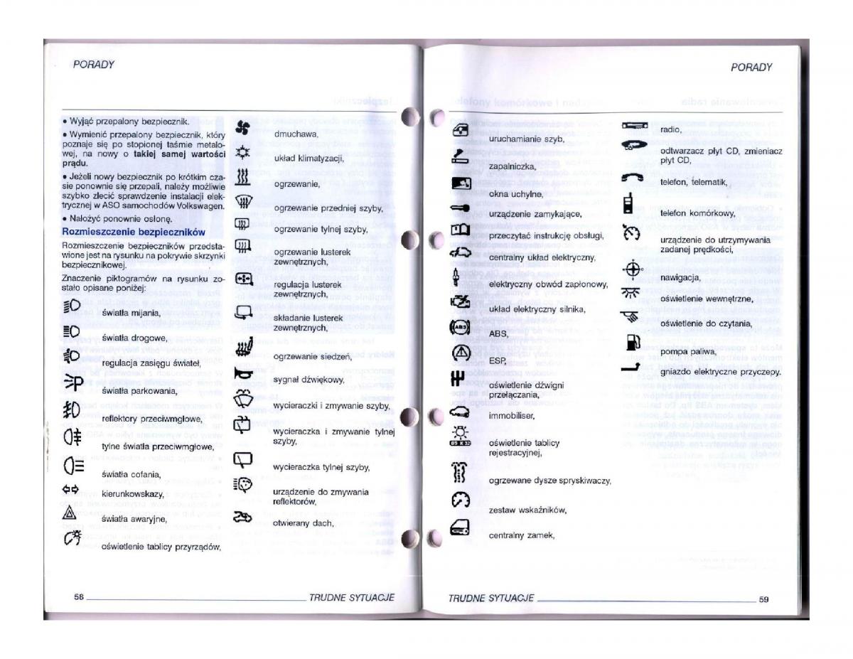 instrukcja obsługi  instrukcja obslugi VW Passat B5 / page 109