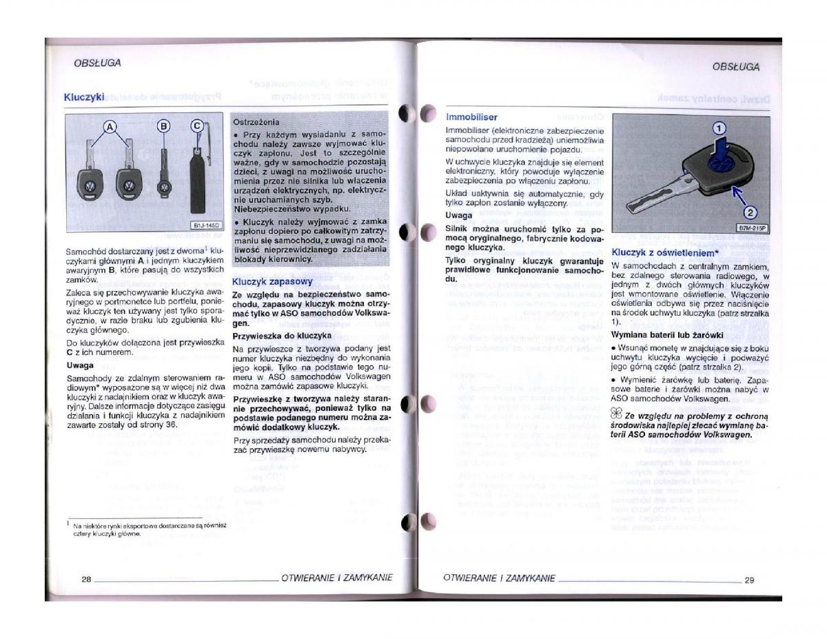 instrukcja obsługi  instrukcja obslugi VW Passat B5 / page 32