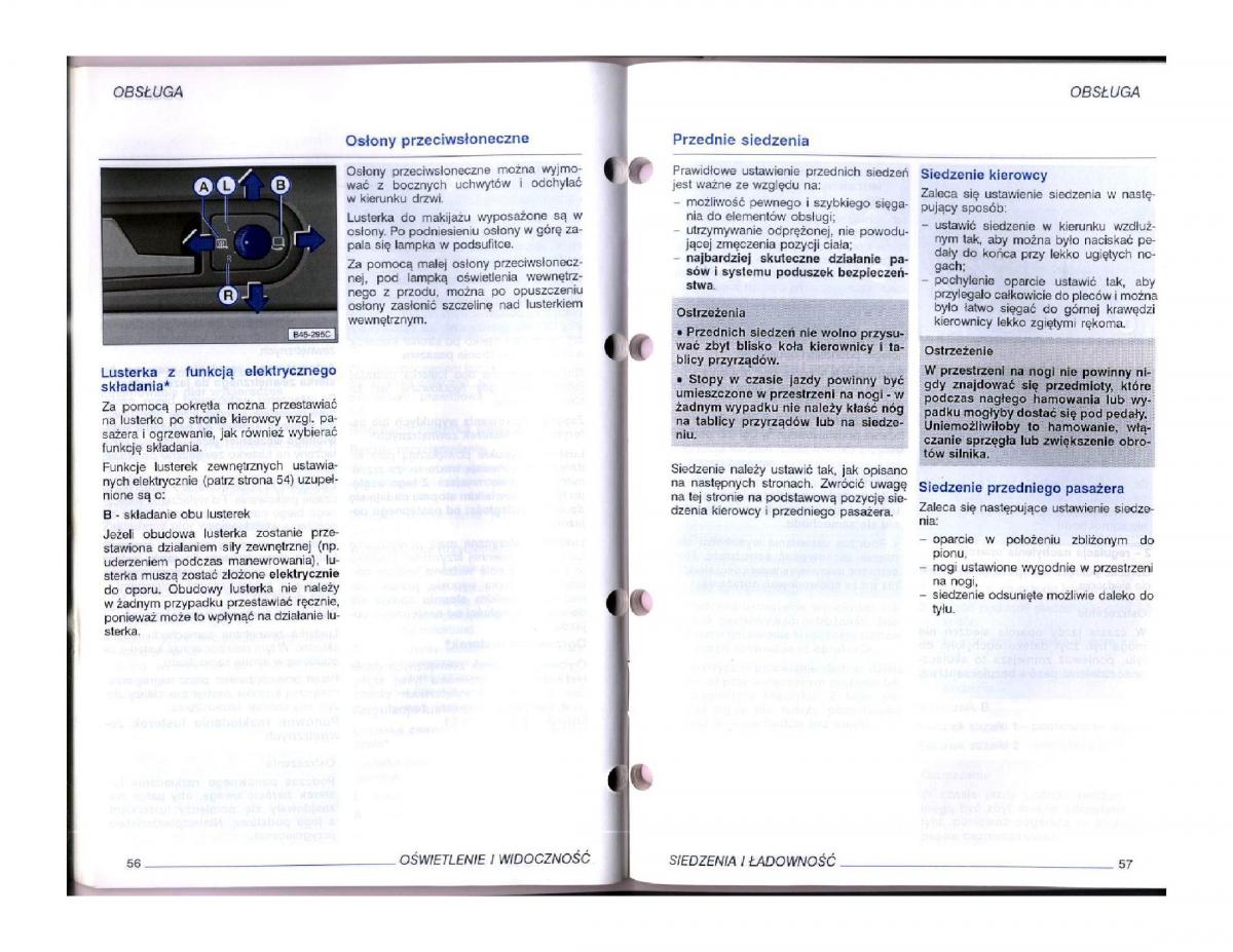 instrukcja obsługi  instrukcja obslugi VW Passat B5 / page 45