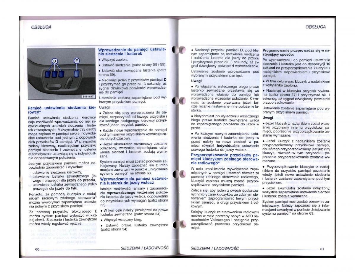 instrukcja obsługi  instrukcja obslugi VW Passat B5 / page 47