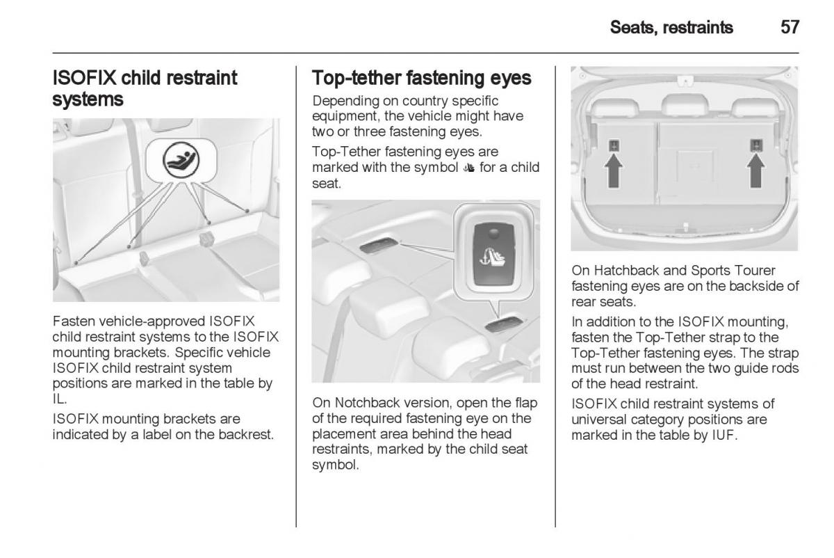 Manual Opel Astra J / page 59