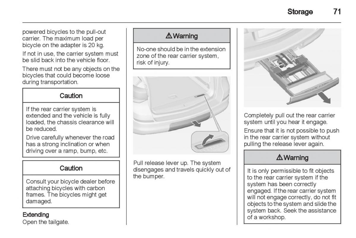 Manual Opel Astra J / page 73