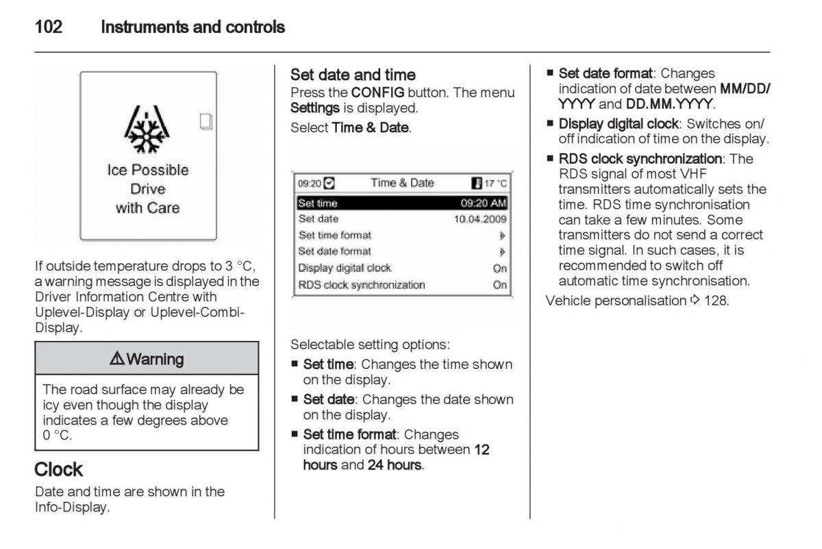 Manual Opel Astra J / page 104