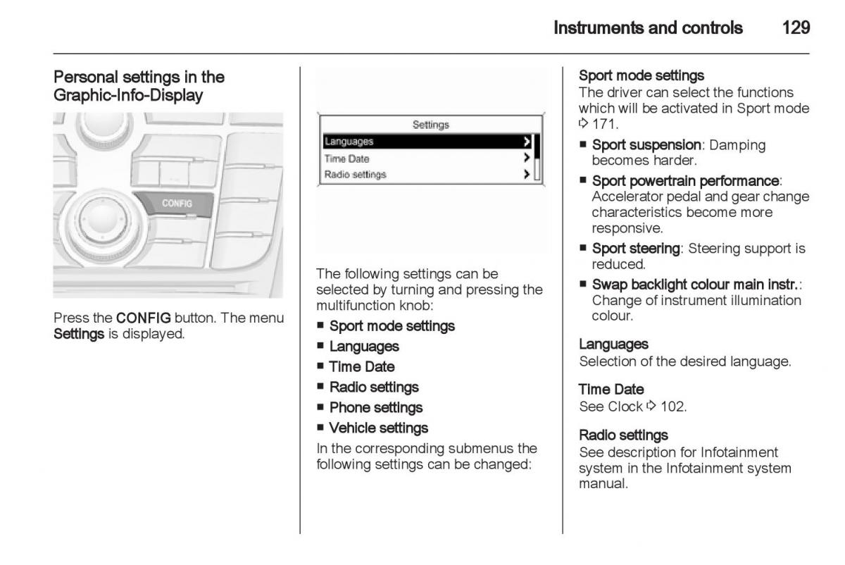 Manual Opel Astra J / page 131