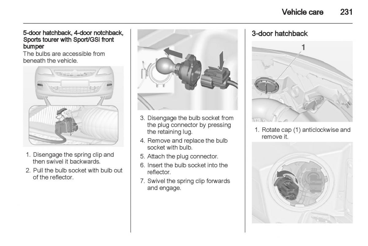 Manual Opel Astra J / page 233