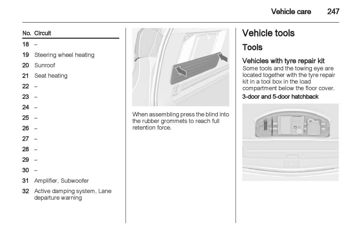 Manual Opel Astra J / page 249