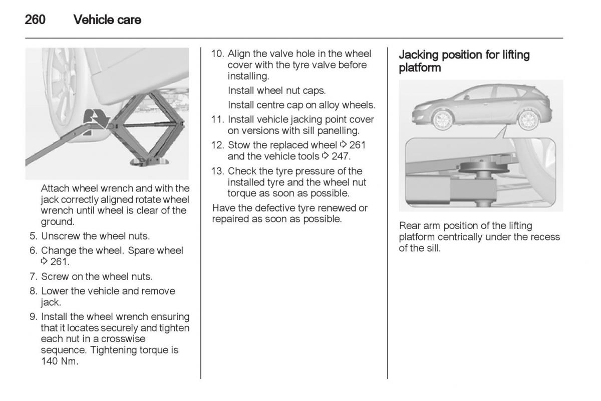 Manual Opel Astra J / page 262