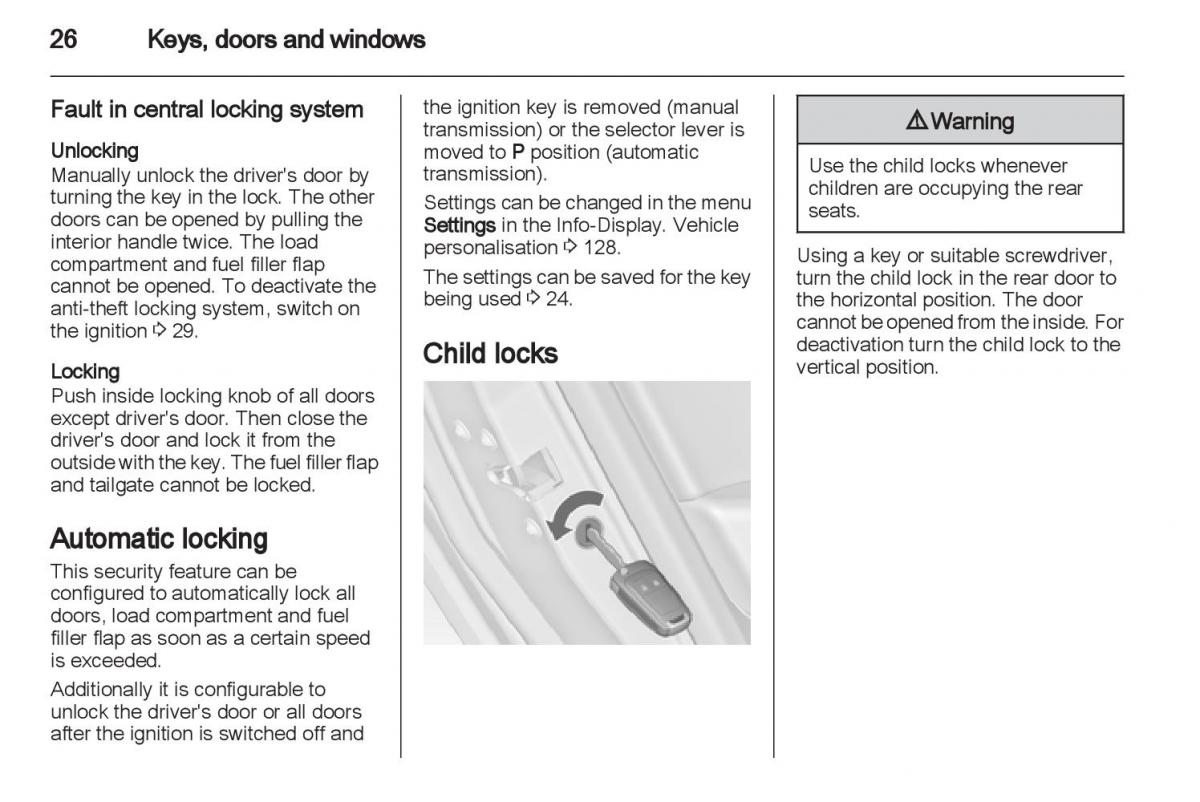 Manual Opel Astra J / page 28