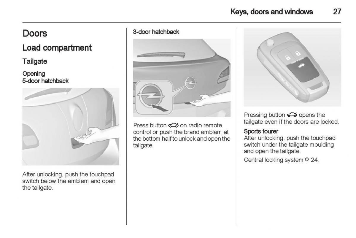 Manual Opel Astra J / page 29