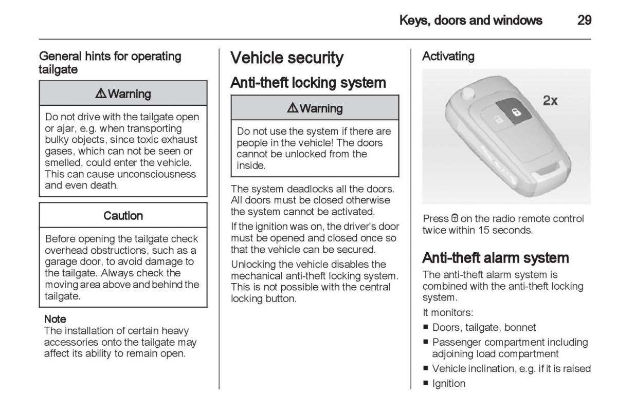 Manual Opel Astra J / page 31