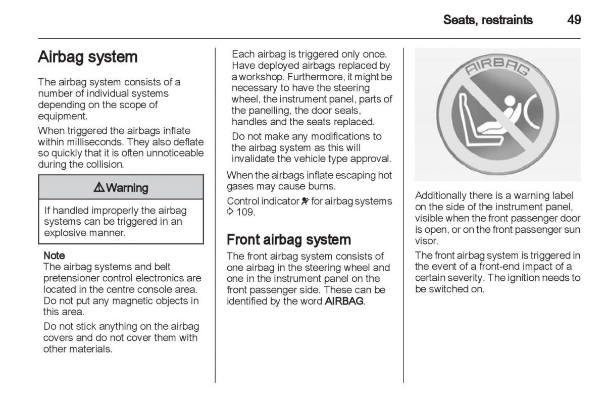 Manual Opel Astra J / page 51