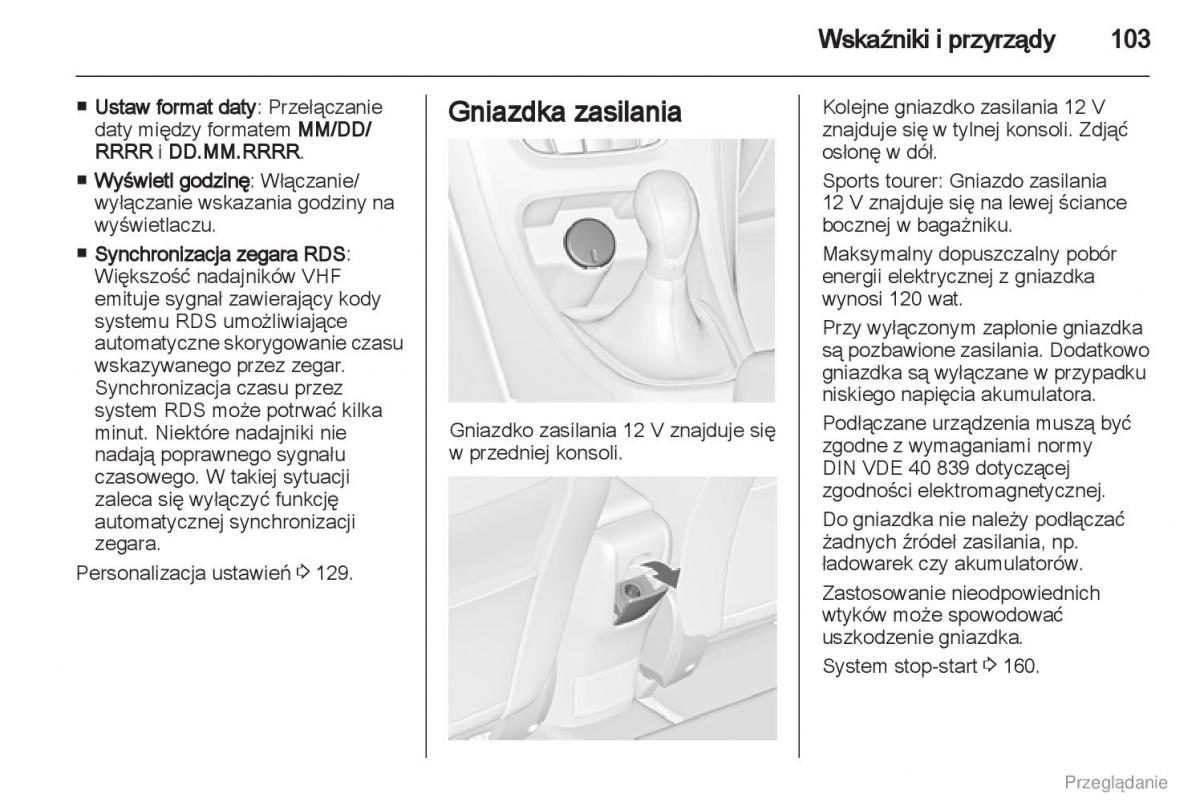 manual  Manual Opel Astra J instrukcja / page 104