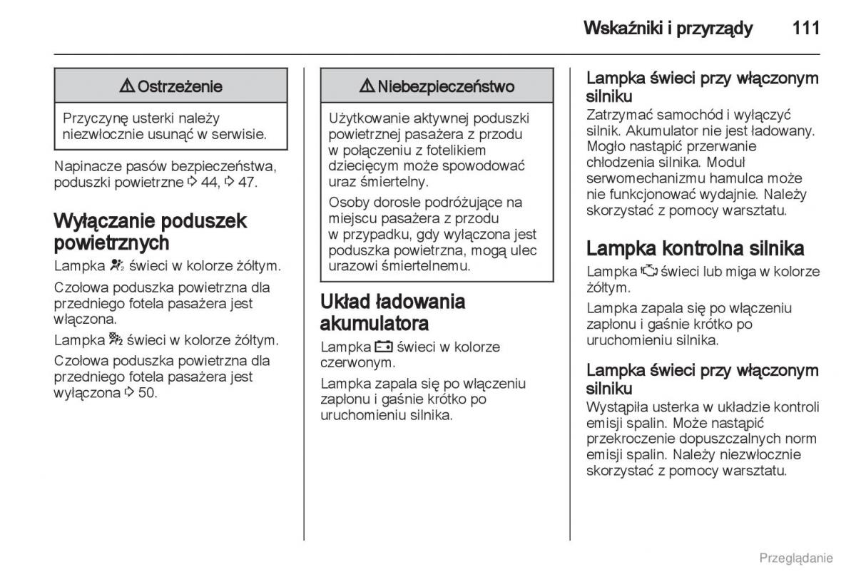 manual  Manual Opel Astra J instrukcja / page 112