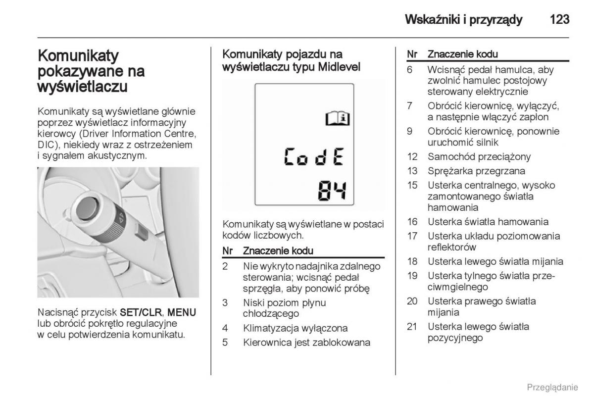 manual  Manual Opel Astra J instrukcja / page 124