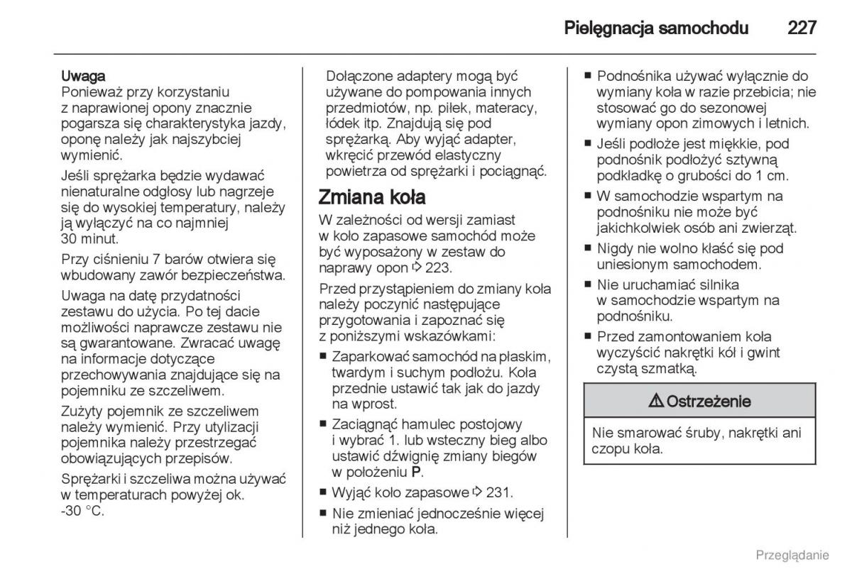 manual  Manual Opel Astra J instrukcja / page 228