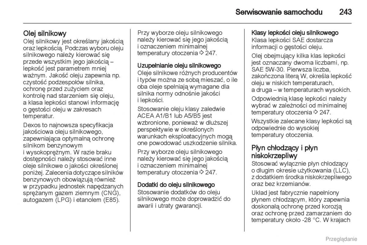 manual  Manual Opel Astra J instrukcja / page 244