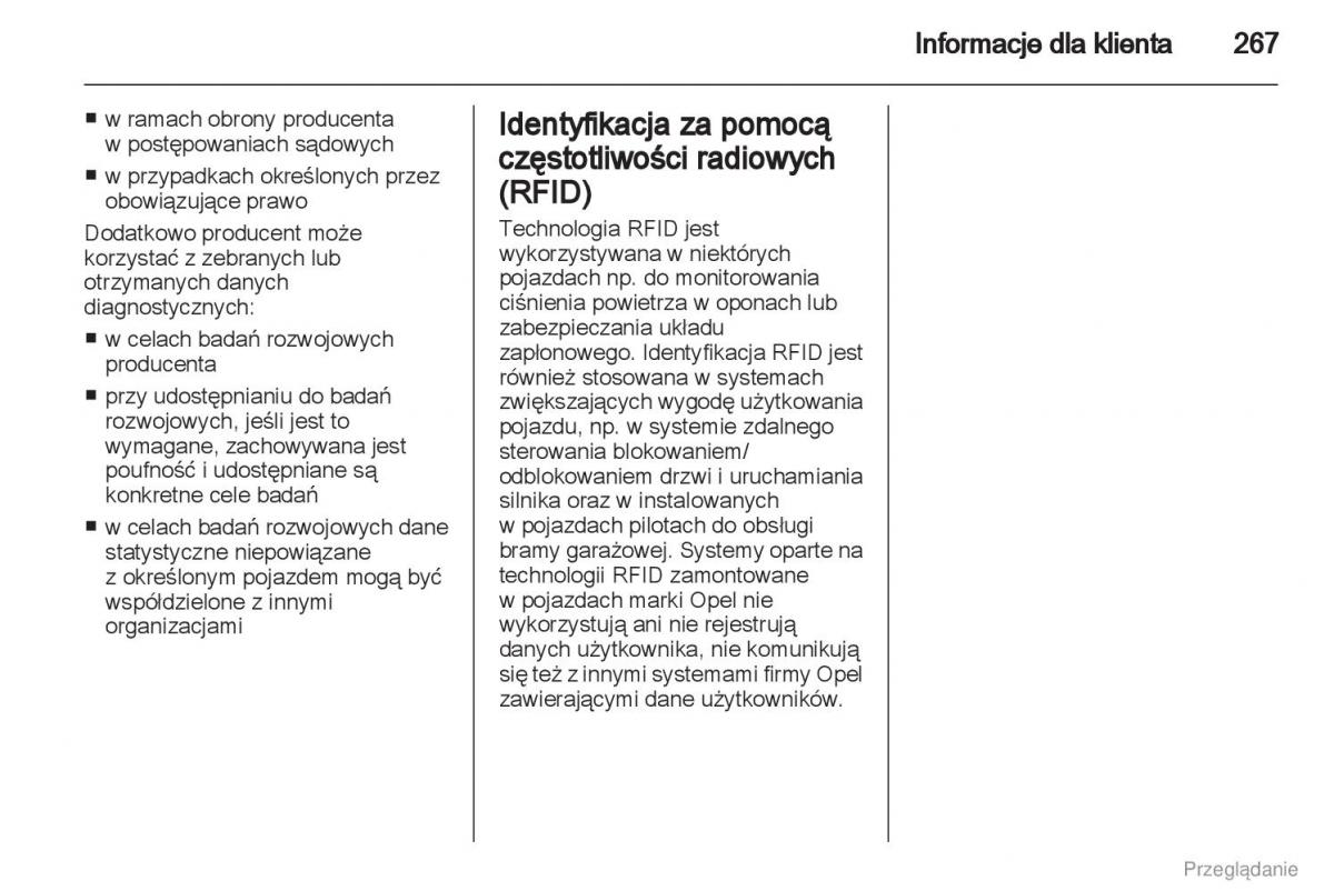 Manual Opel Astra J instrukcja obslugi / page 268