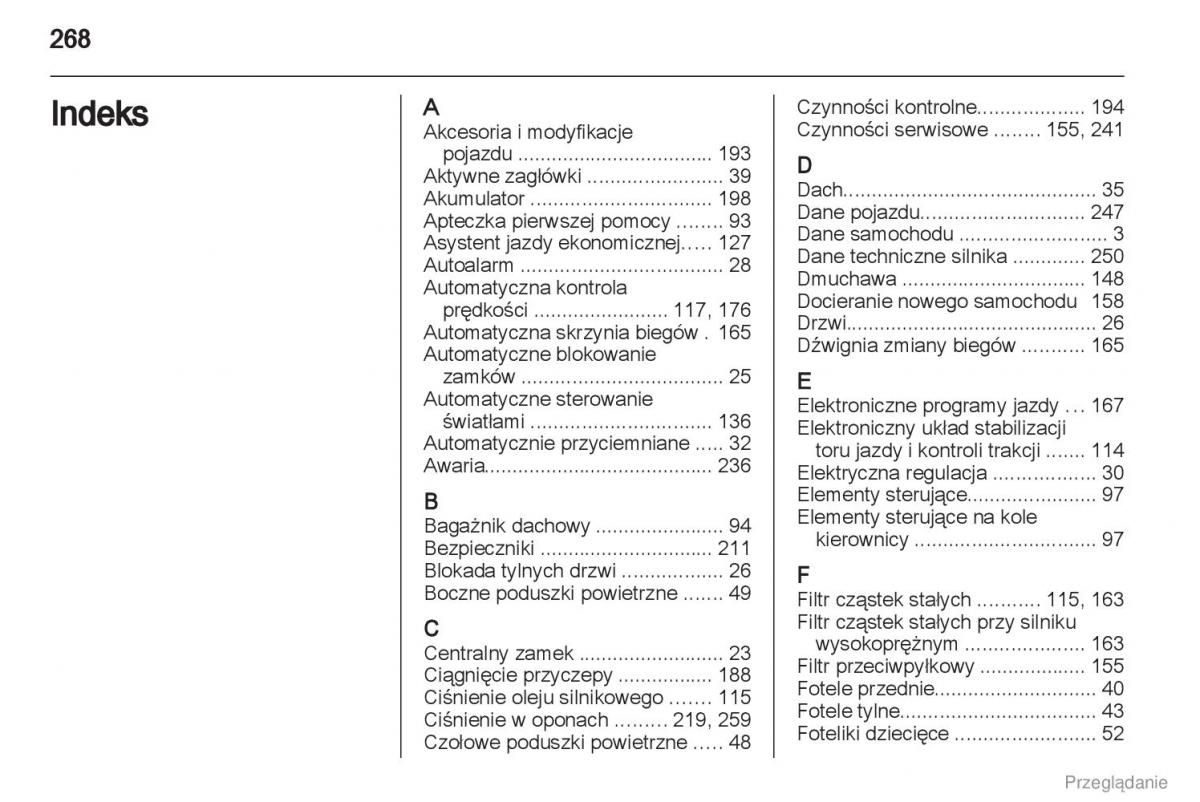Manual Opel Astra J instrukcja obslugi / page 269