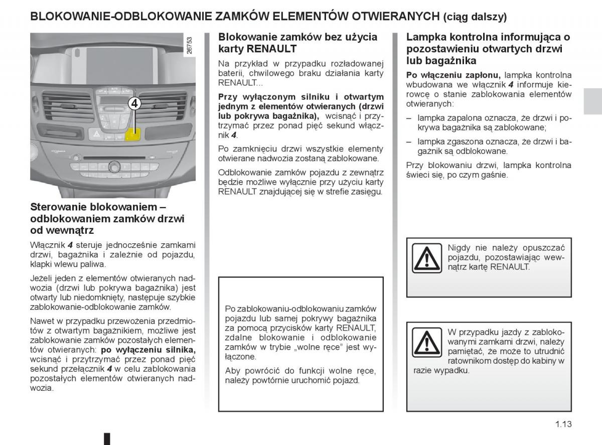 renault laguna 3 iii instrukcja obslugi / page 19