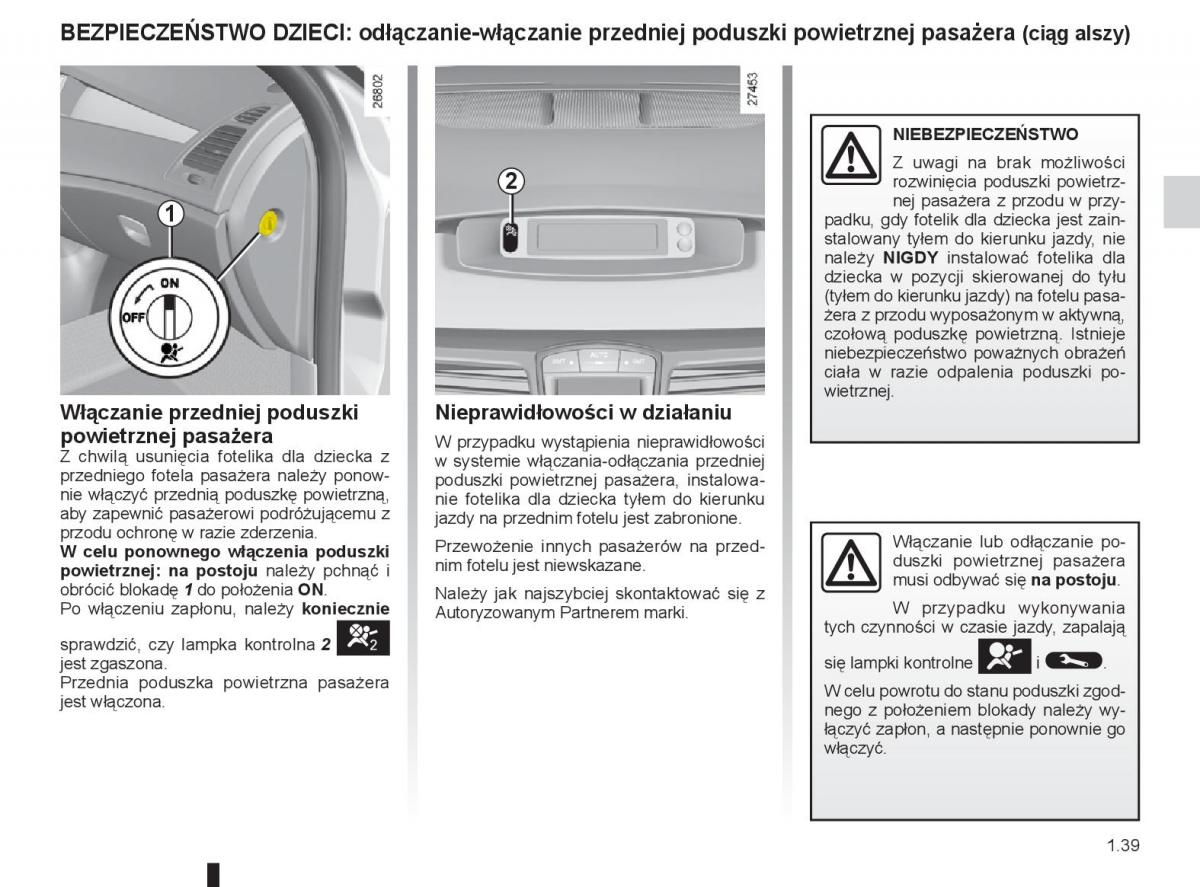 renault laguna 3 iii instrukcja obslugi / page 45