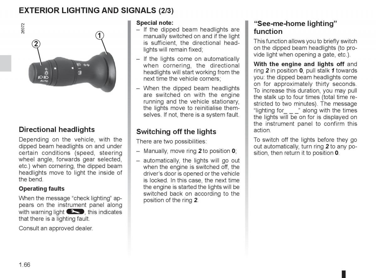 Renault Laguna 3 III owners manual / page 72