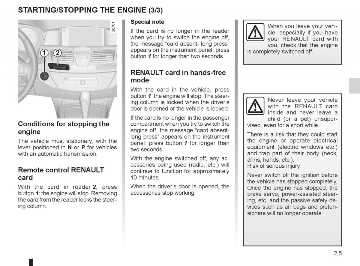 Renault Laguna 3 III owners manual / page 85