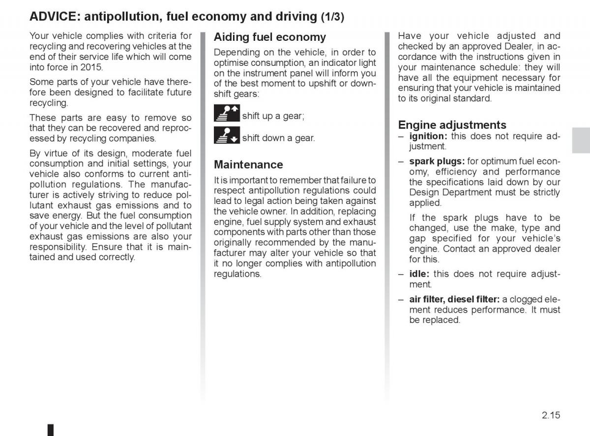 Renault Laguna 3 III owners manual / page 95