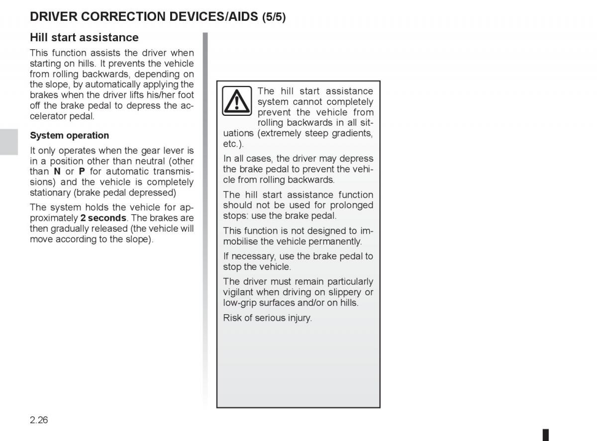 Renault Laguna 3 III owners manual / page 106