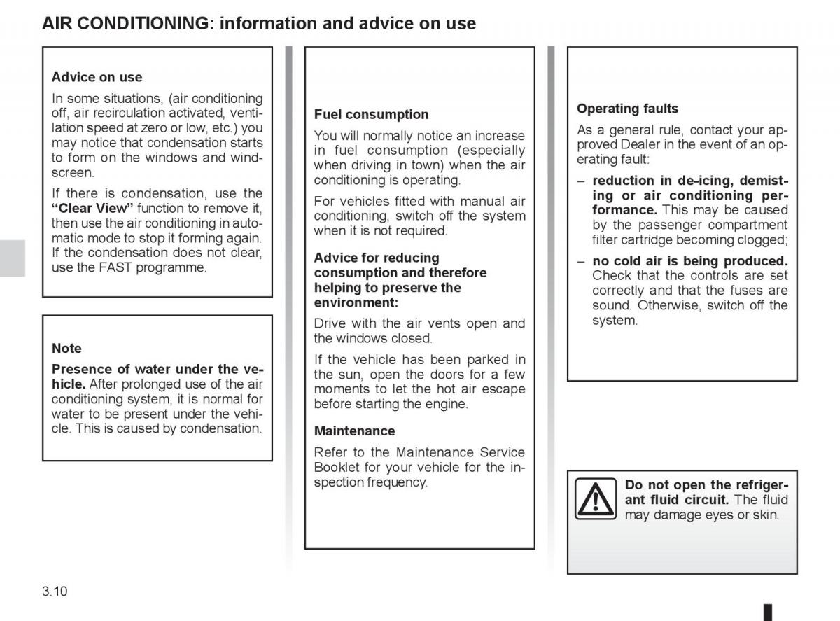 Renault Laguna 3 III owners manual / page 130