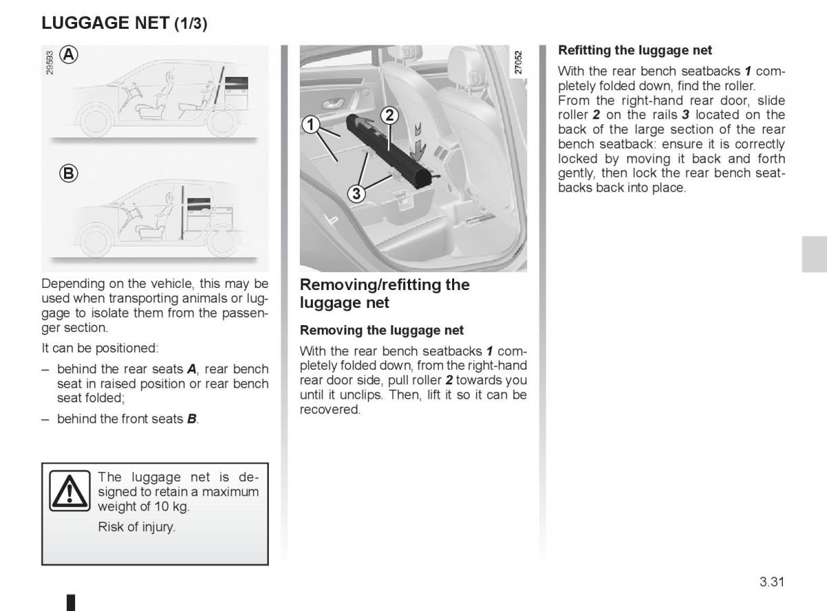 Renault Laguna 3 III owners manual / page 151