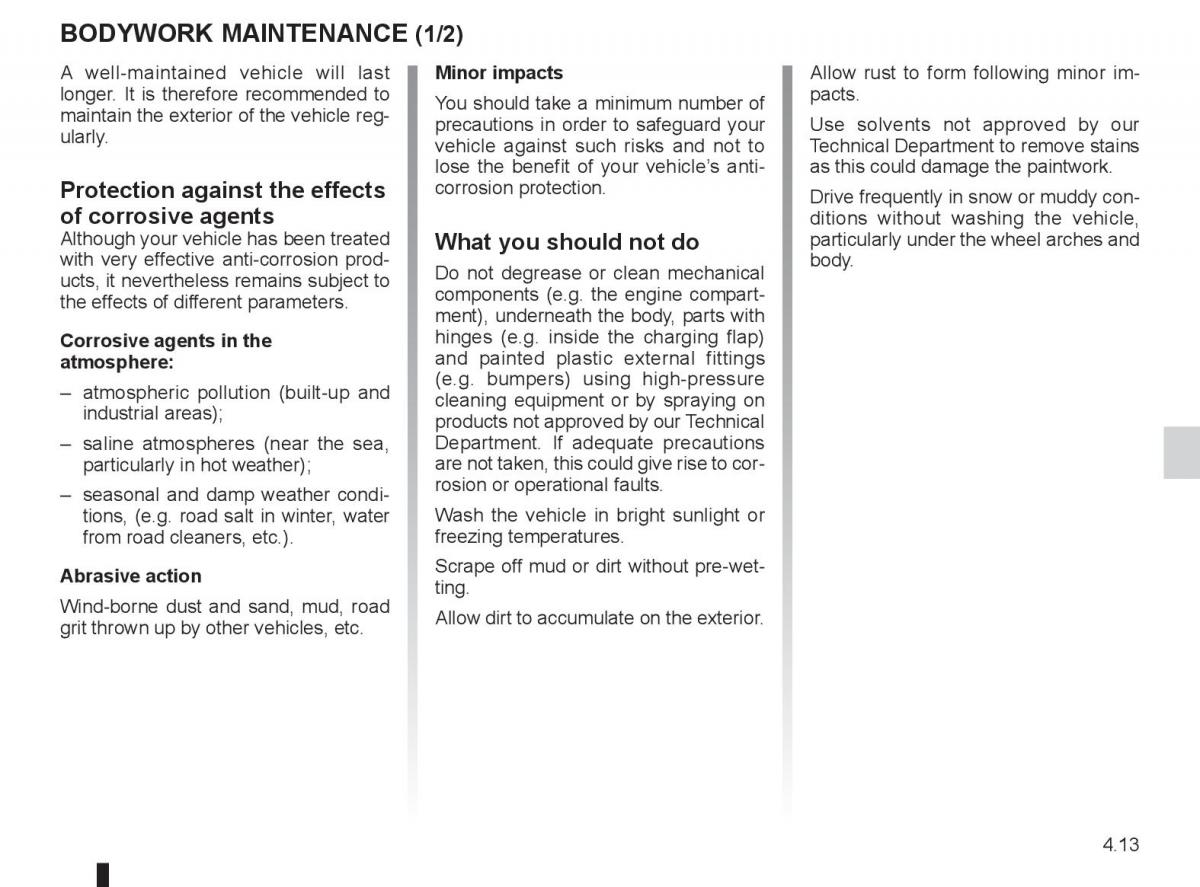 Renault Laguna 3 III owners manual / page 167