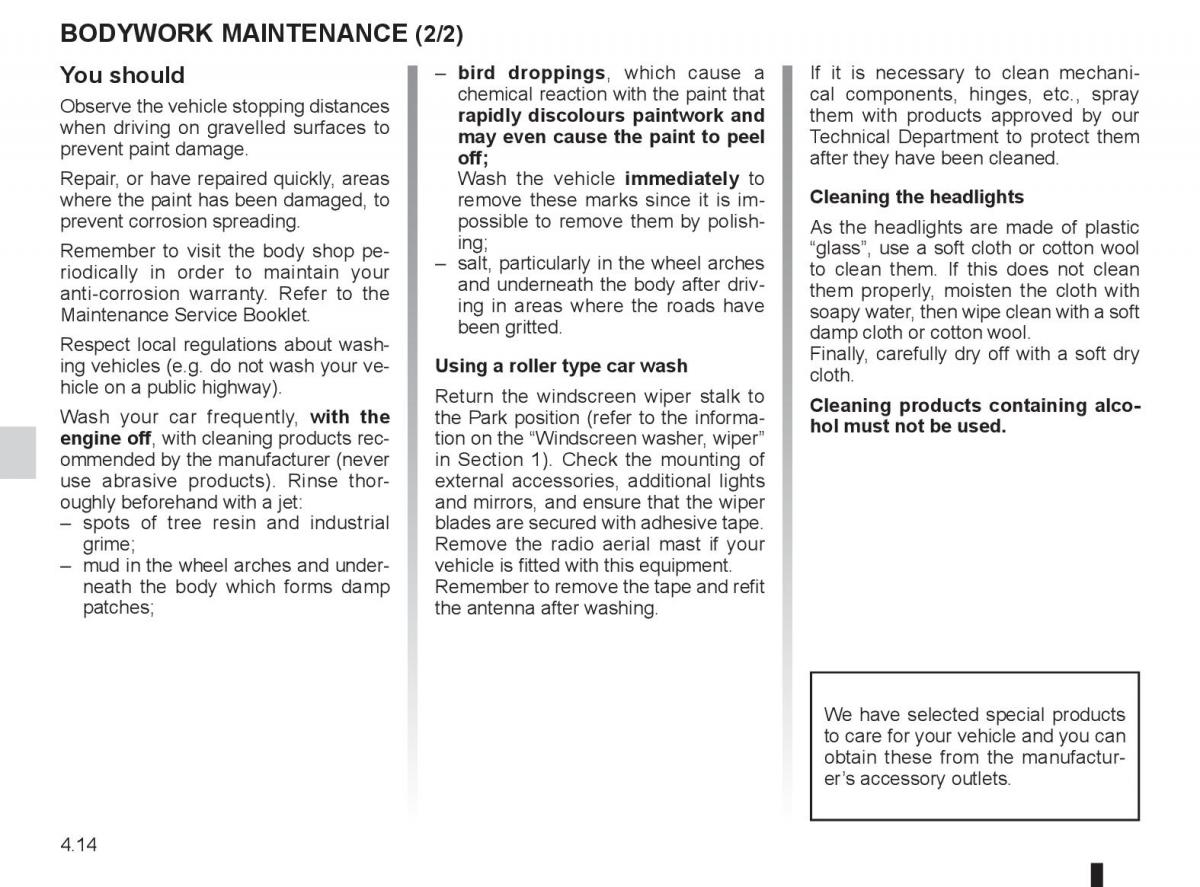 Renault Laguna 3 III owners manual / page 168