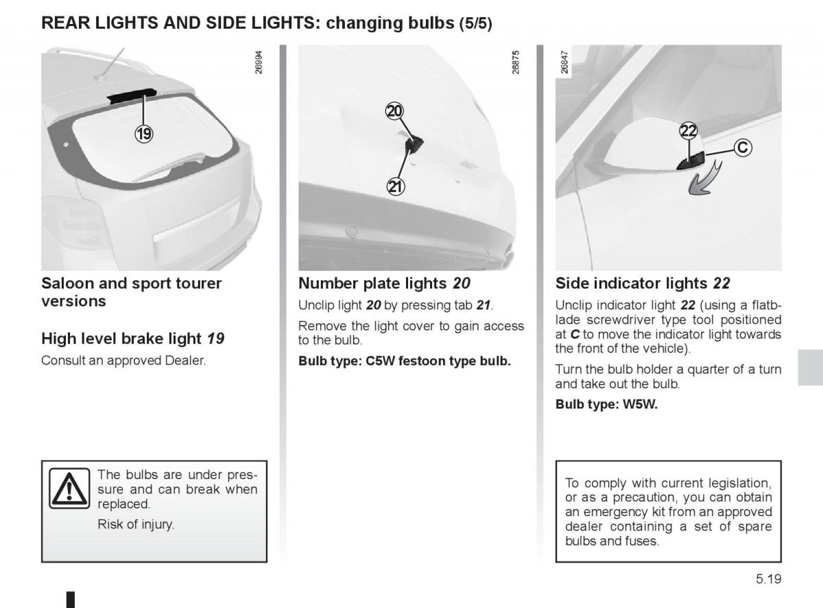 Renault Laguna 3 III owners manual / page 189