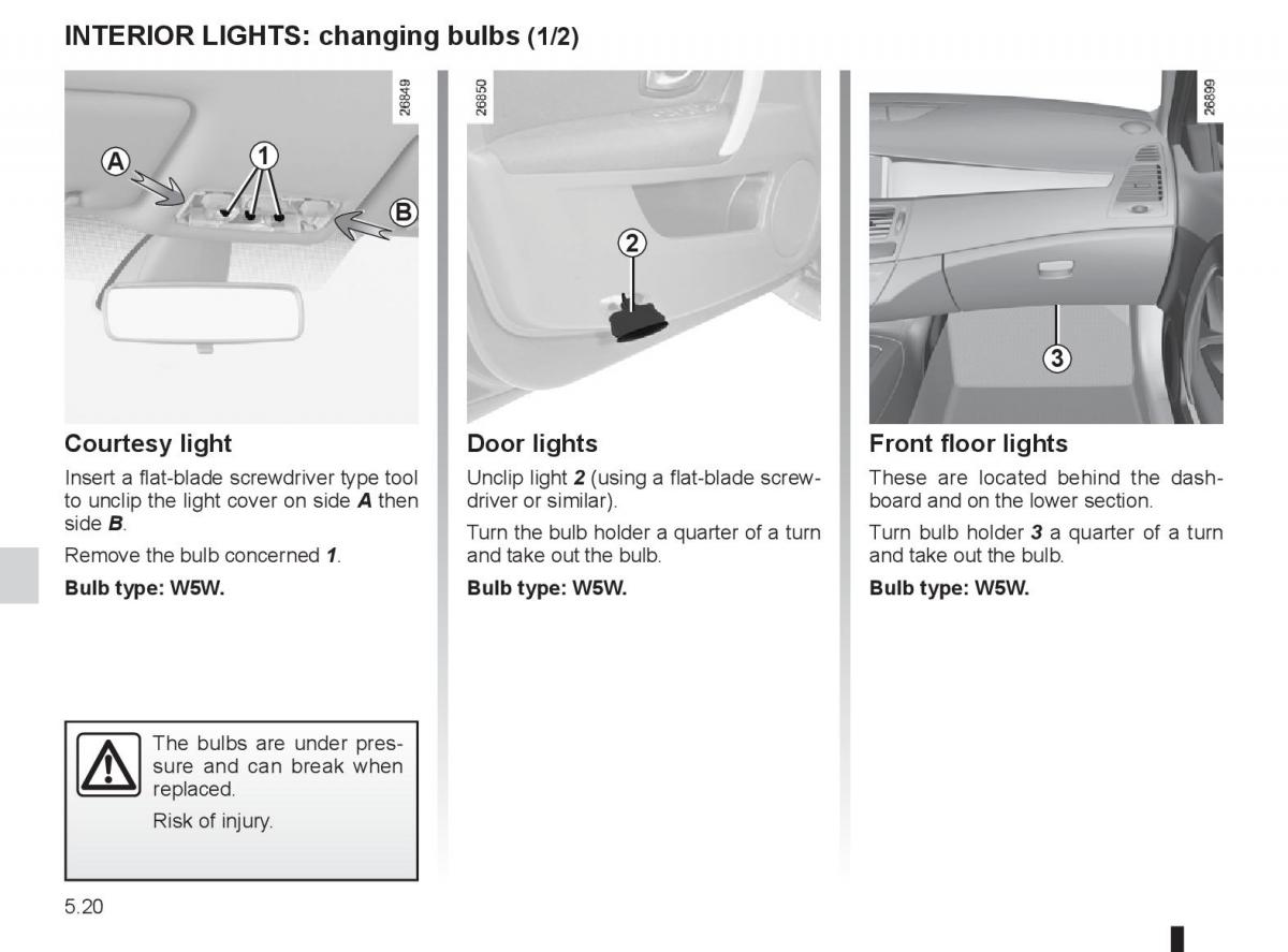 Renault Laguna 3 III owners manual / page 190