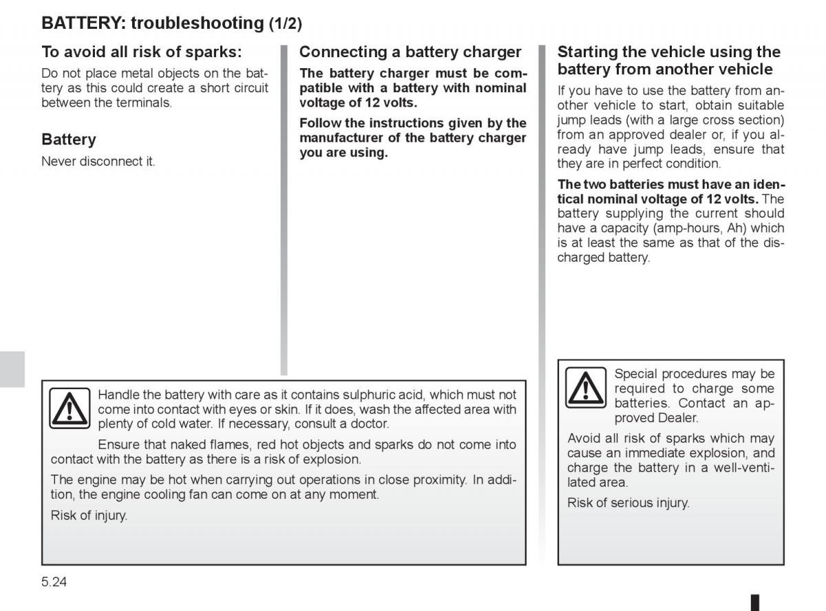 Renault Laguna 3 III owners manual / page 194