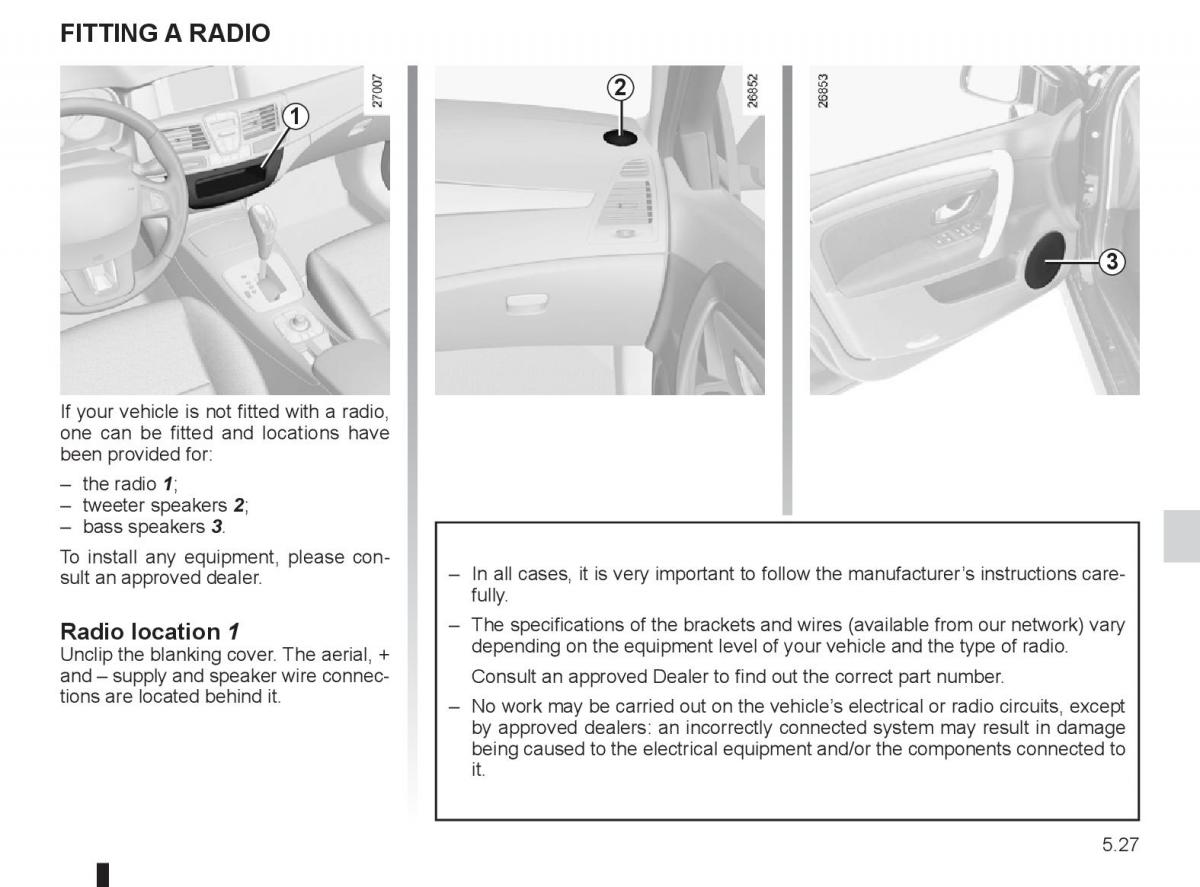 Renault Laguna 3 III owners manual / page 197