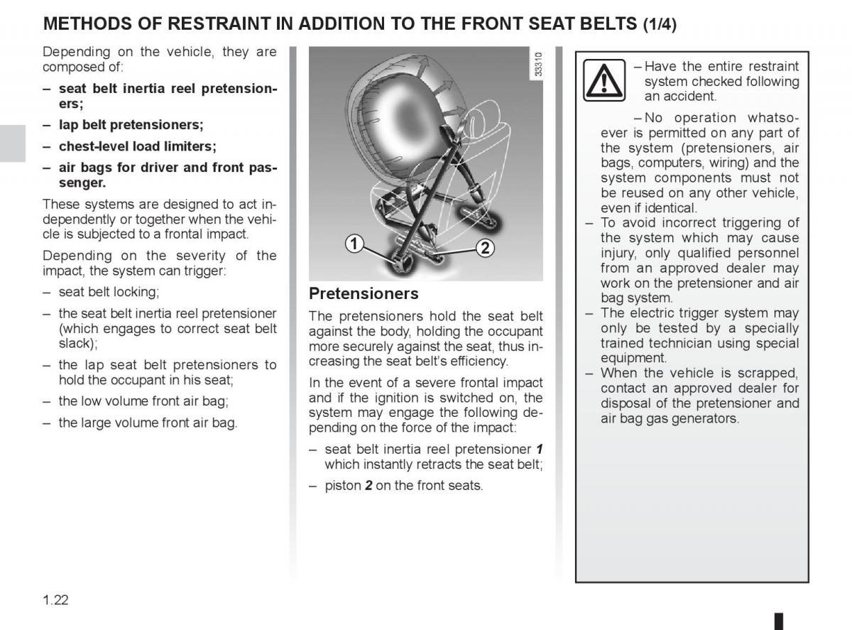 Renault Laguna 3 III owners manual / page 28