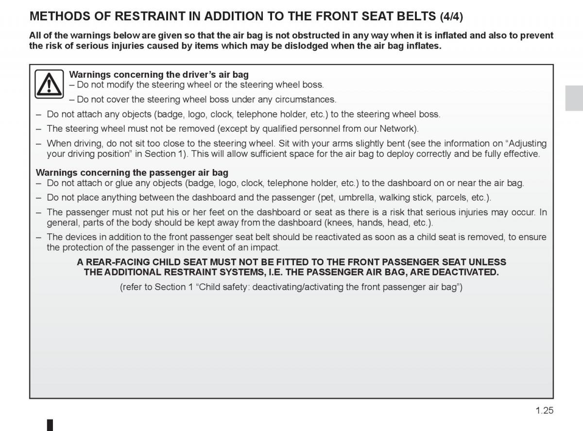 Renault Laguna 3 III owners manual / page 31