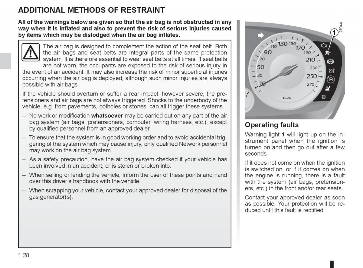 Renault Laguna 3 III owners manual / page 34