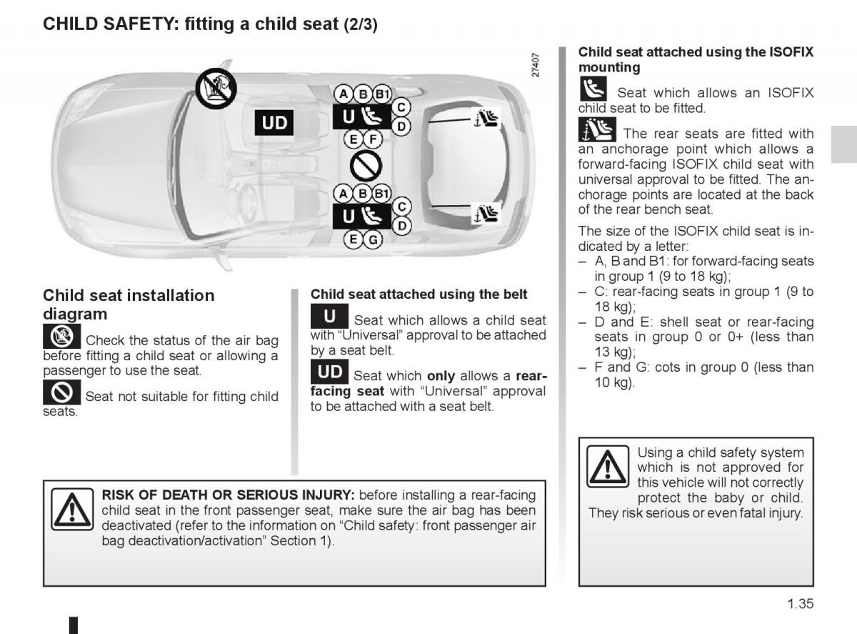 Renault Laguna 3 III owners manual / page 41